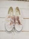 【タイムセール】Veerle　pearl&button pastei lace frill mix dorothy shoes(26cm):OW　*60%OFF