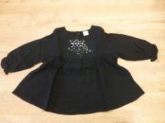 le　ciel　Kif-Kif ガーゼ部分刺繍ブラウス:BK