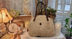  【クリアランスSALE】クレドラン　SEMICIRCLE BASKET M:NATURAL*50%OFF