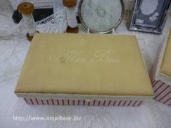 【クリアランスSALE】アンティーク　カルトナージュBOX:Mサイズ*60%OFF