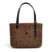 クレドラン　LONG HANDLE SQUARE BASKET:BROWN×BLACK