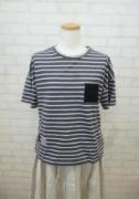 【26周年お祝いSALE】le ciel　40/2天竺ボーダーブラウス:CH*40%OFF