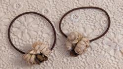 【イマン・デ・パッサージュ】アミナ　花に包まれて・・・髪ゴムセット・クローバーとお花(USED・85%OFF)※さらにお安くなりました。