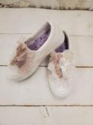 Veerle　pearl&button pastei lace frill mix dorothy shoes(23.5~24.5cm):OW