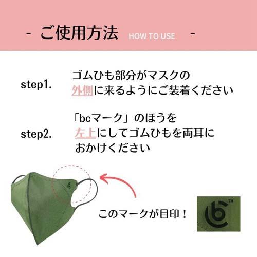 アースカラー3Dマスク 12枚入 アイボリー