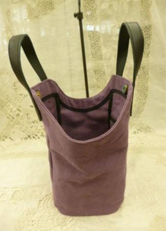 クレドラン　ACHA DAILY TOTE:PURPLE×BLACK