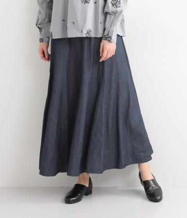 エムビー　コットンリネンデニム　スカート:OWS