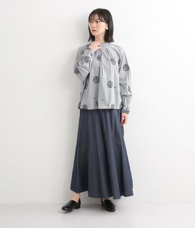 エムビー　コットンリネンデニム　スカート:OWS
