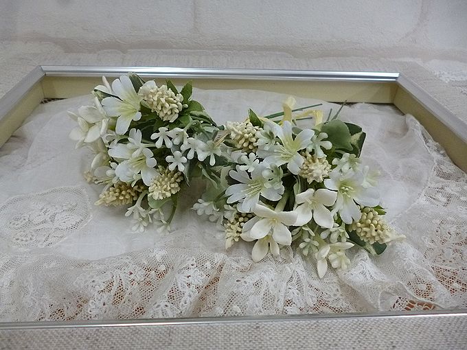  【クリアランスSALE】リュバンドティアラ　アートフラワー　ミックスフラワーバンドル:WH*80%OFF