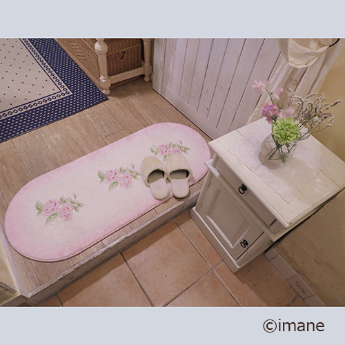 【2024.3月の新商品】imane　ダイアナローズ・ふわふわシャギーマットロング　オーバル