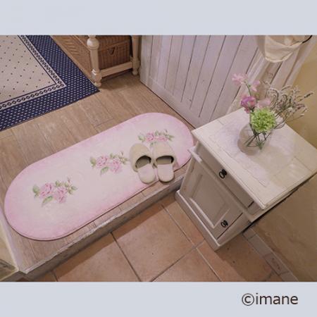 【2024.3月の新商品】imane　ダイアナローズ・ふわふわシャギーマットロング　オーバル