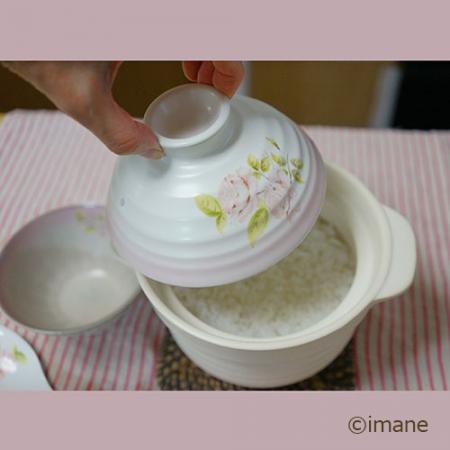 【2023・4新商品・入荷しました♪】imane　浪漫ダイアナローズ・飯炊き鍋1合