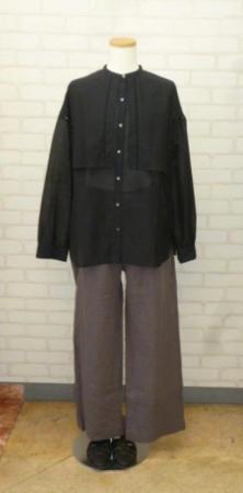【クリアランスセール】エムビー　シルクオーガンジーチュニック:BK*70%OFF