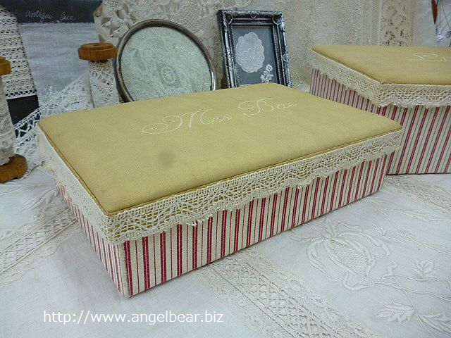 【クリアランスSALE】アンティーク　カルトナージュBOX:Mサイズ*60%OFF