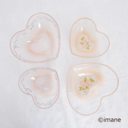 【2024・4月の新商品入荷しました♪】imane　ダイアナローズ・ガラスハートボウルS