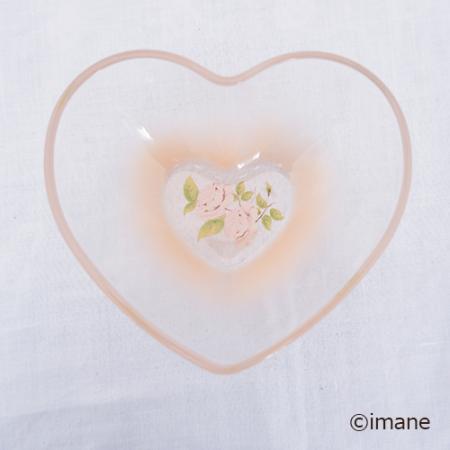 【2024・4月の新商品入荷しました♪】imane　ダイアナローズ・ガラスハートボウルM