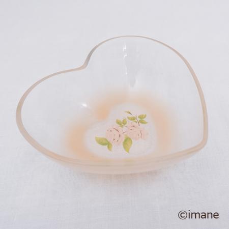 【2024・4月の新商品入荷しました♪】imane　ダイアナローズ・ガラスハートボウルM
