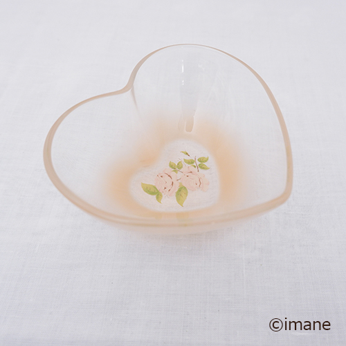 【2024・4月の新商品入荷しました♪】imane　ダイアナローズ・ガラスハートボウルS