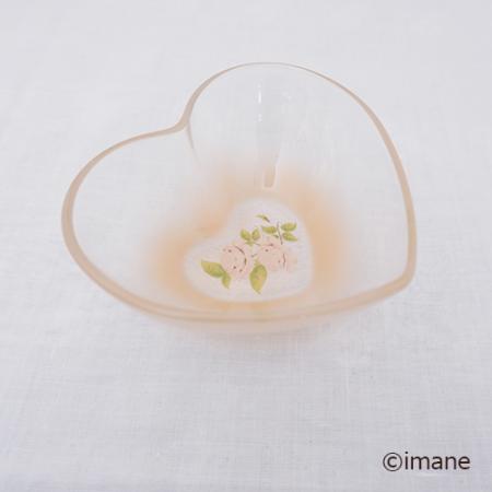 【2024・4月の新商品入荷しました♪】imane　ダイアナローズ・ガラスハートボウルS