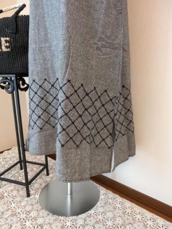 blue　willow　コットンリネン平織り 刺繍ワンピース:CI