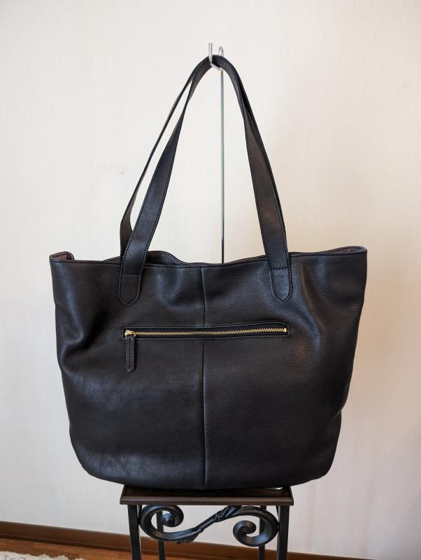 クレドラン　GALE LEATHER WIDETOTE:BLACK