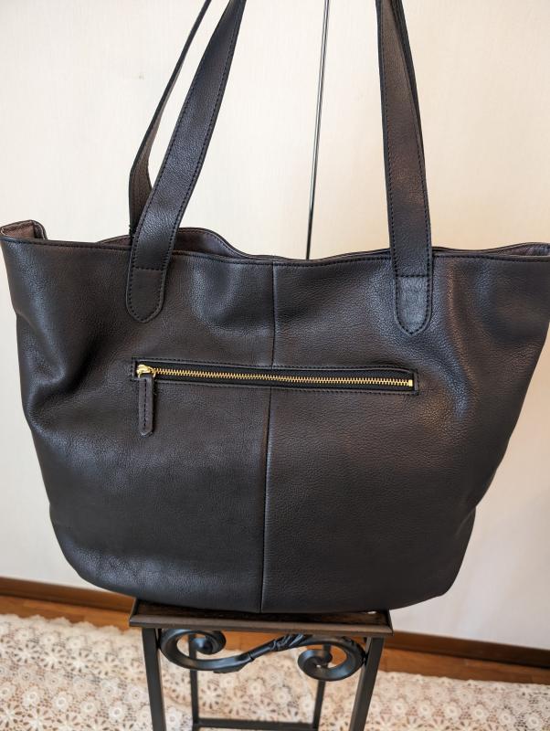 クレドラン　GALE LEATHER WIDETOTE:BLACK