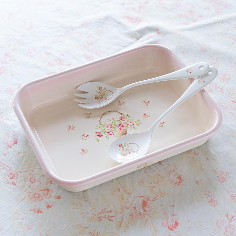 【5月新商品・ご予約受付中】imane  ローズバスケット・サラダスプーン&フォーク