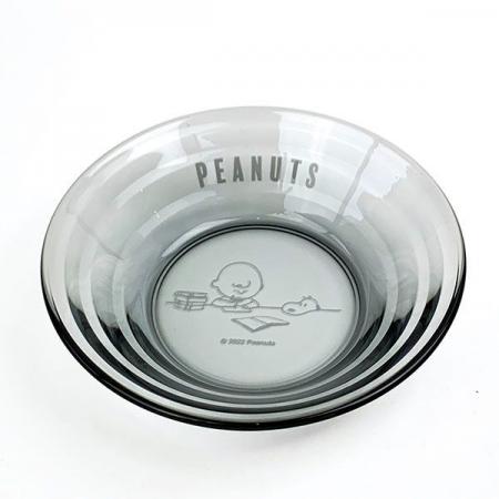 スヌーピー PEANUTS スタッキングボウル STUDY グレー 食器 ガラス 日本製