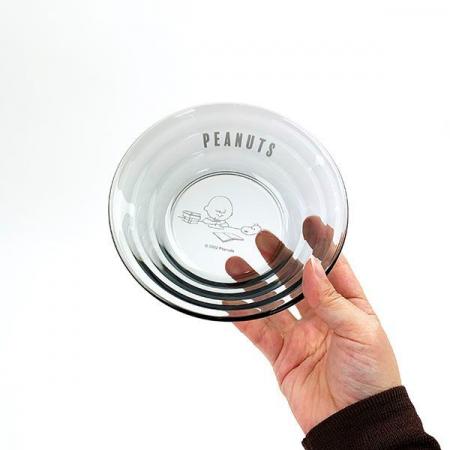 スヌーピー PEANUTS スタッキングボウル STUDY グレー 食器 ガラス 日本製