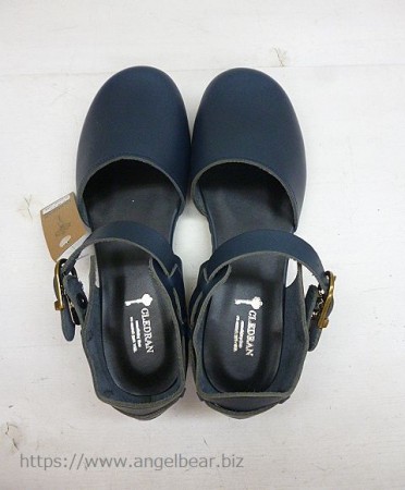 【タイムセール】クレドラン　NEW PLAIN TOE SHOE:NAVY (オイルド レザー シューズ)　Lサイズ　*60%OFF