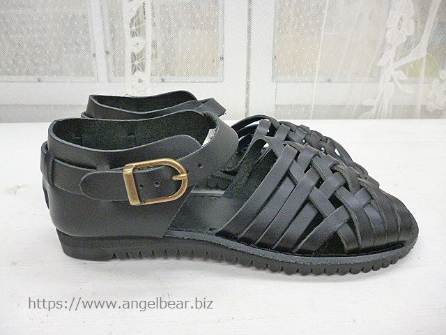【クリアランスセール】クレドラン　NEW MESH SHOE:BLACK (オイルド レザー シューズ)　Lサイズ　*50%OFF