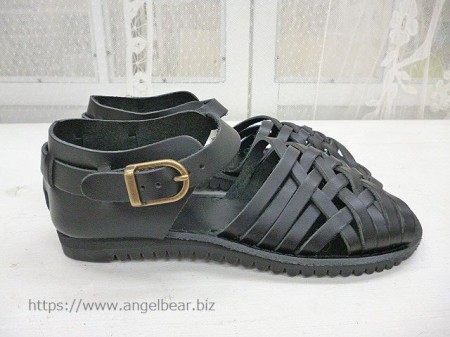 【クリアランスセール】クレドラン　NEW MESH SHOE:BLACK (オイルド レザー シューズ)　Lサイズ　*50%OFF