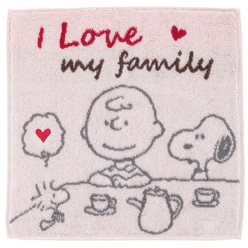 スヌ?ピ? ミニタオル I love my family