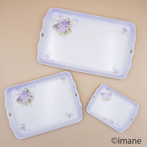 【入荷しました】imane　スミレ・アンティークトレーL