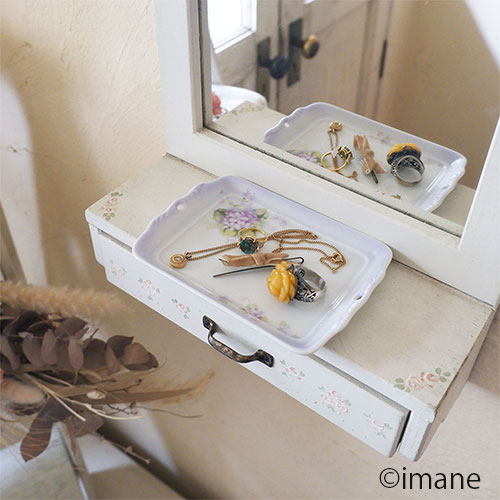 【入荷しました】imane　スミレ・アンティークトレーL