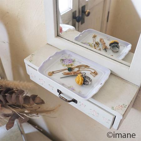 【入荷しました】imane　スミレ・アンティークトレーL