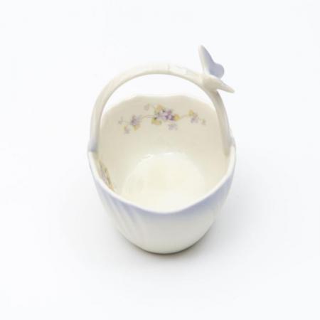 【8月下旬入荷予定】imane　スミレ・蝶付き花かご(入荷数に限りがございます)