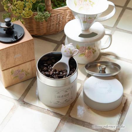 【7月新商品】imane　缶・アンティークマットホワイトS
