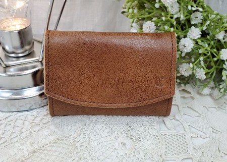 クレドラン　DEMI BOX COIN CARD CASE:CAMEL