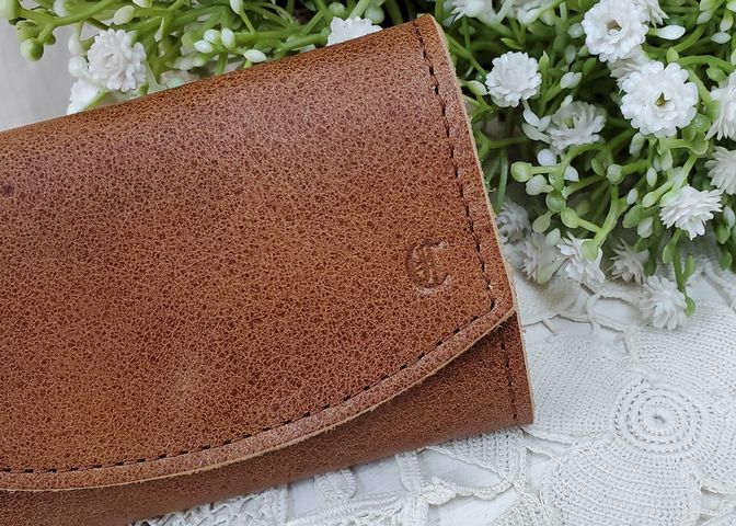 クレドラン　DEMI BOX COIN CARD CASE:CAMEL