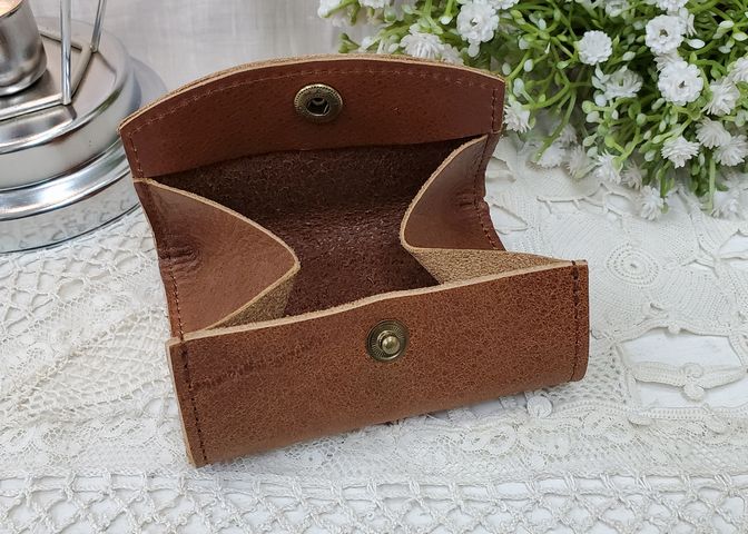 クレドラン　DEMI BOX COIN CARD CASE:CAMEL