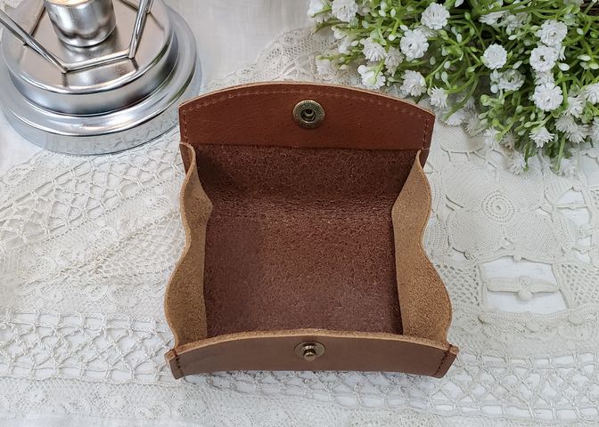 クレドラン　DEMI BOX COIN CARD CASE:CAMEL