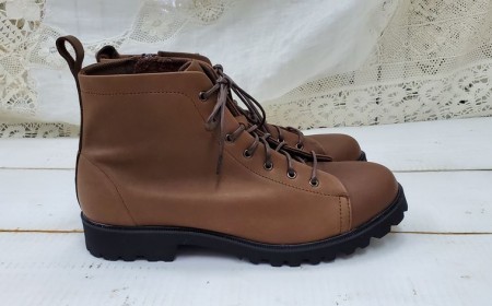 【クリアランスセール】アロマドミュゲ　レザーブーツ・ポール:BR(24.5㎝)*50%OFF