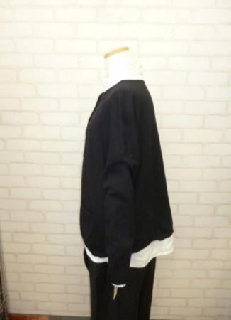 【蚤の市SALE】le　ciel　a　alouette　綿カシミヤカーディガン:BK￥8,690→