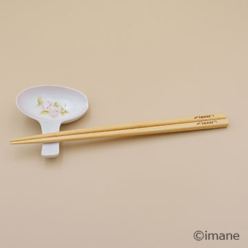 【入荷しました】imane　イマンロゴ　若狭塗白木箸