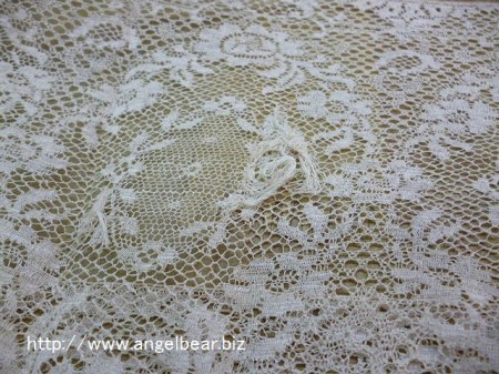【クリアランスSALE】アンティーク　繊細で柔らかなエクリュレース 16.5x145cm*60%OFF