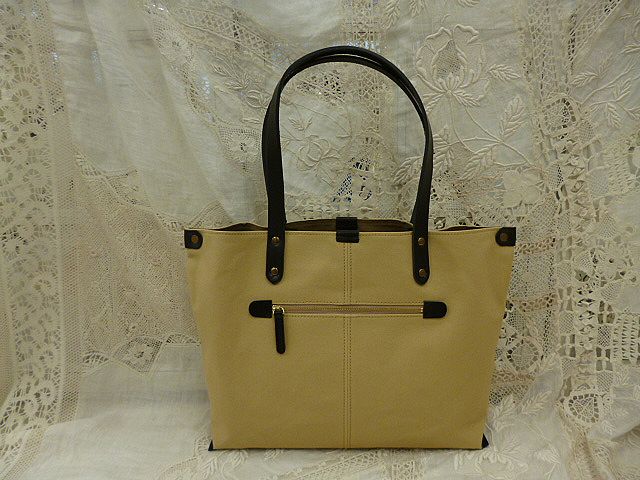 クレドラン　REGLE BASIC TOTE M:BEIGE×BLACK