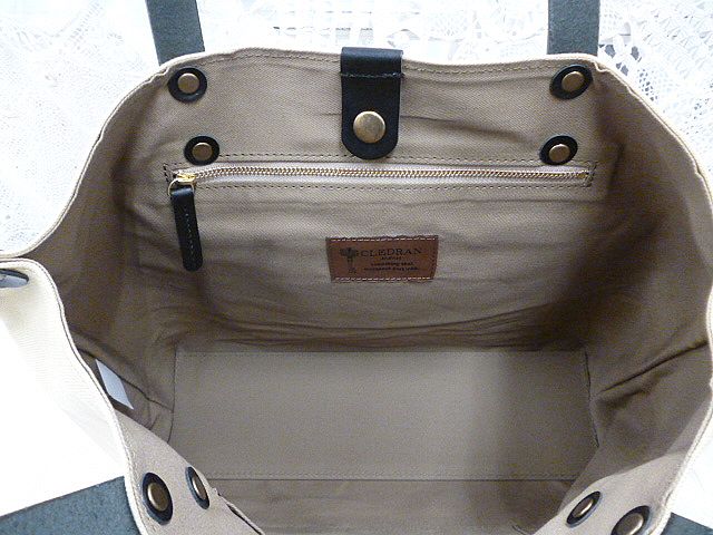 クレドラン　REGLE BASIC TOTE M:BEIGE×BLACK