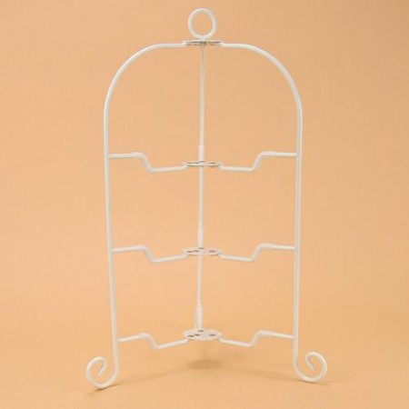 【クリアランスセール】折たたみ式ケーキスタンド 3段 ホワイト*70%OFF