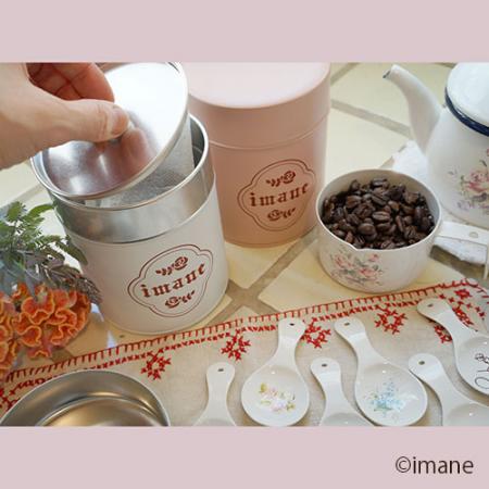 imane　缶・アンティークマットホワイト　New